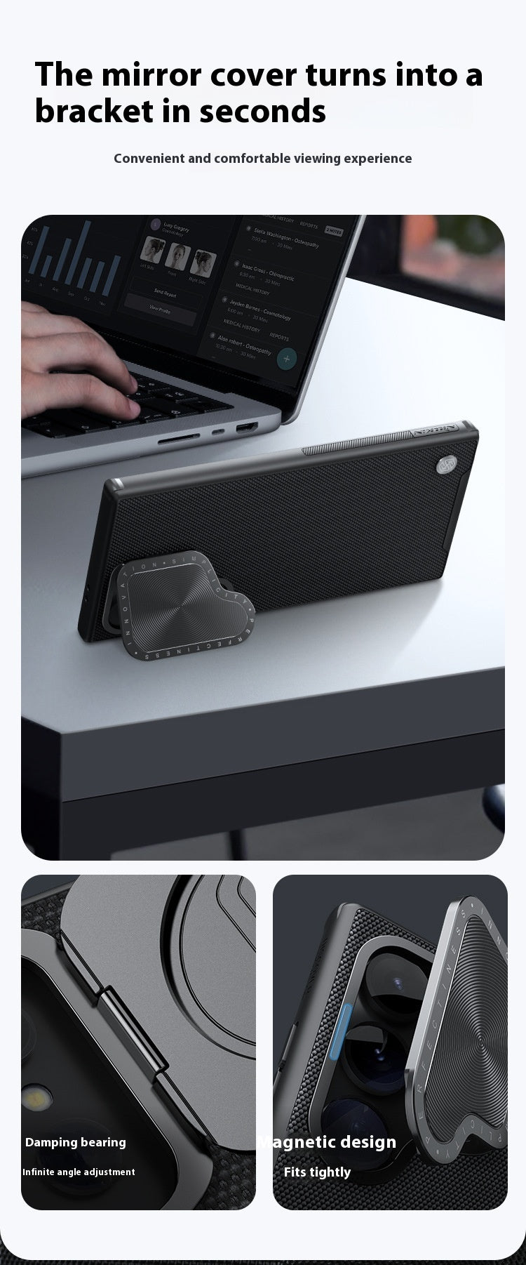 Magnetic Phone Case Lens Bracket Privacy Protective Sleeve