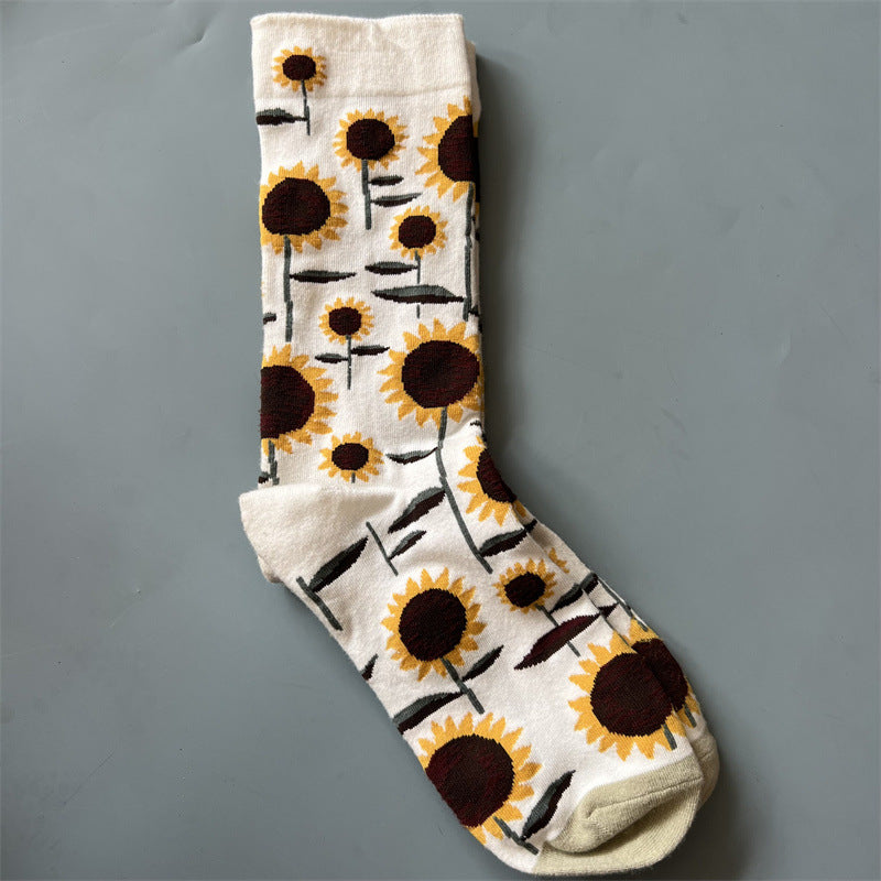 Retro-style Fun Mid-calf Socks For Men And Women