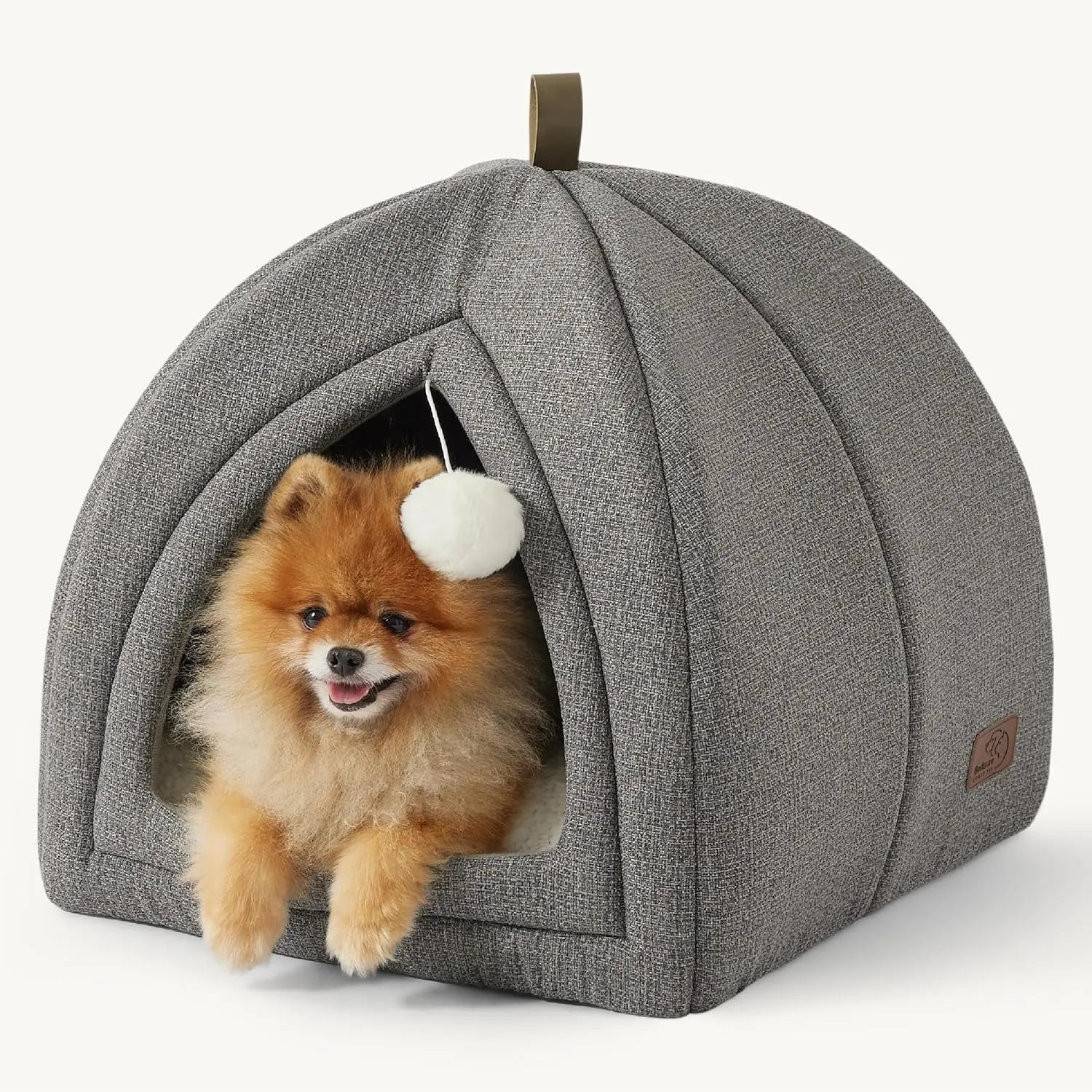 2-in-1 Cat Cave Bed – Foldable Indoor Tent with Washable Cushion