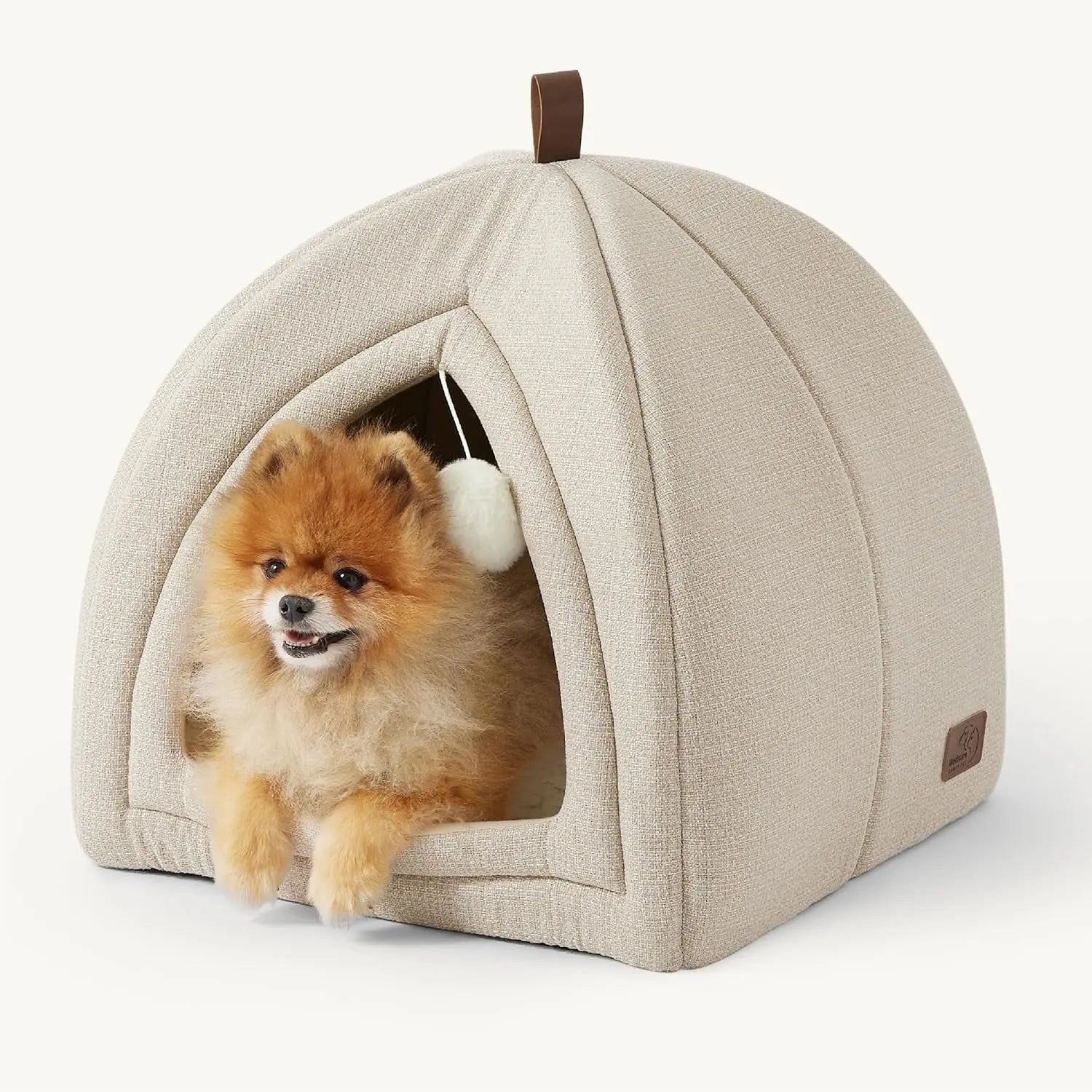 2-in-1 Cat Cave Bed – Foldable Indoor Tent with Washable Cushion