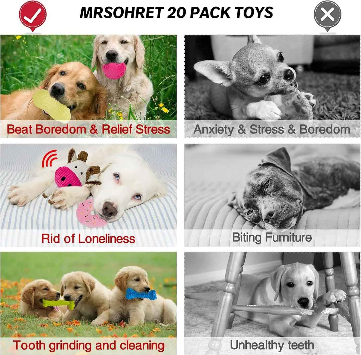 20-Piece Puppy Teething Chew Toy Set with Storage Basket