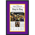 Framed Los Angeles LA Times Lakers Baq To Baq 2001 NBA Finals Champions 14x22 Basketball Newspaper Cover Photo Professionally Matted