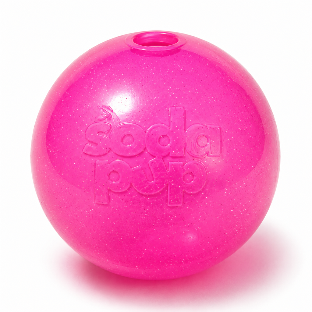 Glitter Ball  Dog Toy | Soft PUP-X Rubber Floating Fetch Ball with Treat Dispenser | USA Made