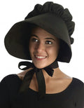 Large Black Floppy Brimmed Bonnet Adult Hat