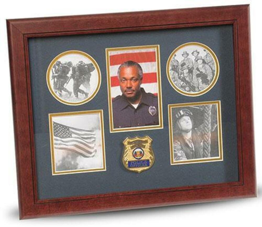 Flag Connections Police Department Medallion 5-Picture Collage Frame
