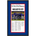 Framed Fort Worth Star-Telegram Believe It Texas Rangers 2023 World Series Champions 14x24 Baseball Newspaper Cover Photo Professionally Matted V1