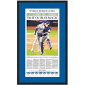 Framed Los Angeles LA Times Dodgers That Ol' Blue Magic 2024 World Series Champions 15x25 Baseball Newspaper Cover Photo Professionally Matted