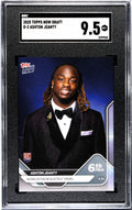 Graded 2025 Topps Now Ashton Jeanty #D2 Record Setting RB Selected 6th Overall Rookie RC Football Card SGC 9.5 Mint+