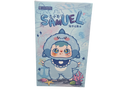Cartoon character packaging with 'Samuel' on a blue background