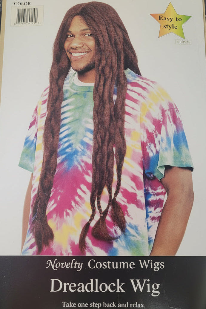 Brown Dreadlock Jamaican Man Hippie Costume Wig