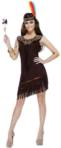 Women's Native American Beauty Costume Dress and Headpiece Small 4-6