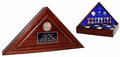 Walnut Cherry Heirloom Finish, Wood Flag Case
