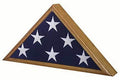 Vintage Oak Veteran Military Retirement Memorial American Flag Case Made In America.