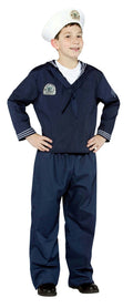 Navy Sailor Uniform Military Soldier Child Costume Kids Size 4-6