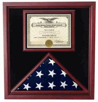 Flag Connections Extra Large Award & Flag Display Case, 3x5 flag