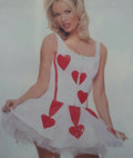 Womens Sexy Heart Valentine's Day Corset and Skirt Adult Costume Size S/M