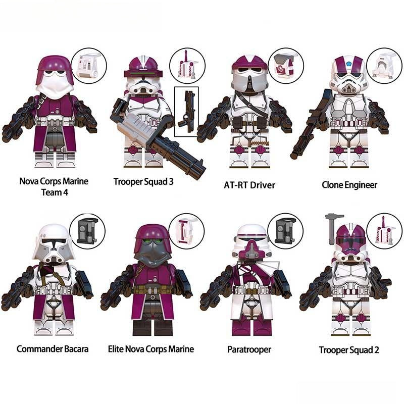 21st Nova corp Clone troopers Set of 8 Star Wars Minifigures