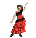 Red and Black Spanish Senorita Princess Girls Costume Size Medium