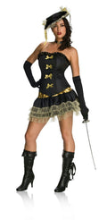Women's Sexy Naughty Musketeer Adult Costume Large 12-14