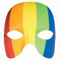 Rainbow Gay Pride Venetian Half Mask