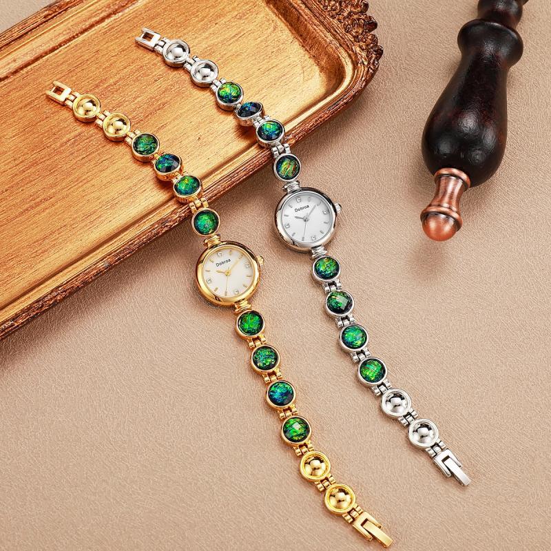 New Style Pre-Owned Light Luxury Pearl And Malachite Elegant Womens Watch