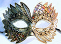Orange Green Purple Gold Falcon Mardi Gras Eye Festive Party Mask