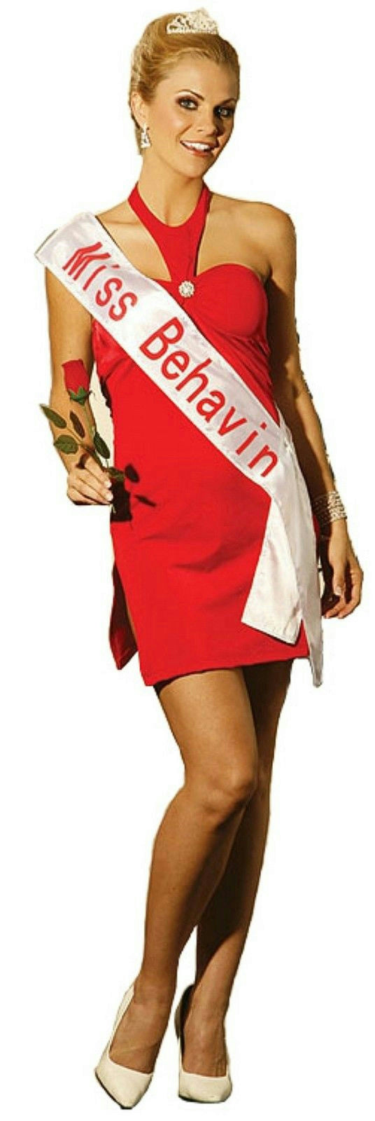 Beauty Contest Winner Miss Behavin Adult Sexy Costume Red Dress Size Large 10-14