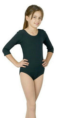 Child Black Leotard Bodysuit Size Large