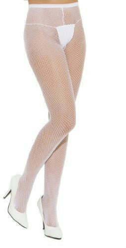 Elegant Moments White Fishnet Pantyhose