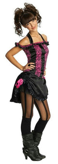 Rubies Costume Co Pink and Black Saloon Girl Tween Costume Size Teen Small 0-2