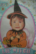 Lil Witch Bonnet and Bib Baby Girl Costume 0-9 months