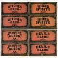 Wine Bottle Halloween Party Decoration Wine Name Labels