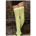 Elegant Moments Neon Green Fishnet Thigh Hi Highs