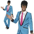 Smiffy's Teddy Boy Adult 50's Blue Suit Costume Size Large