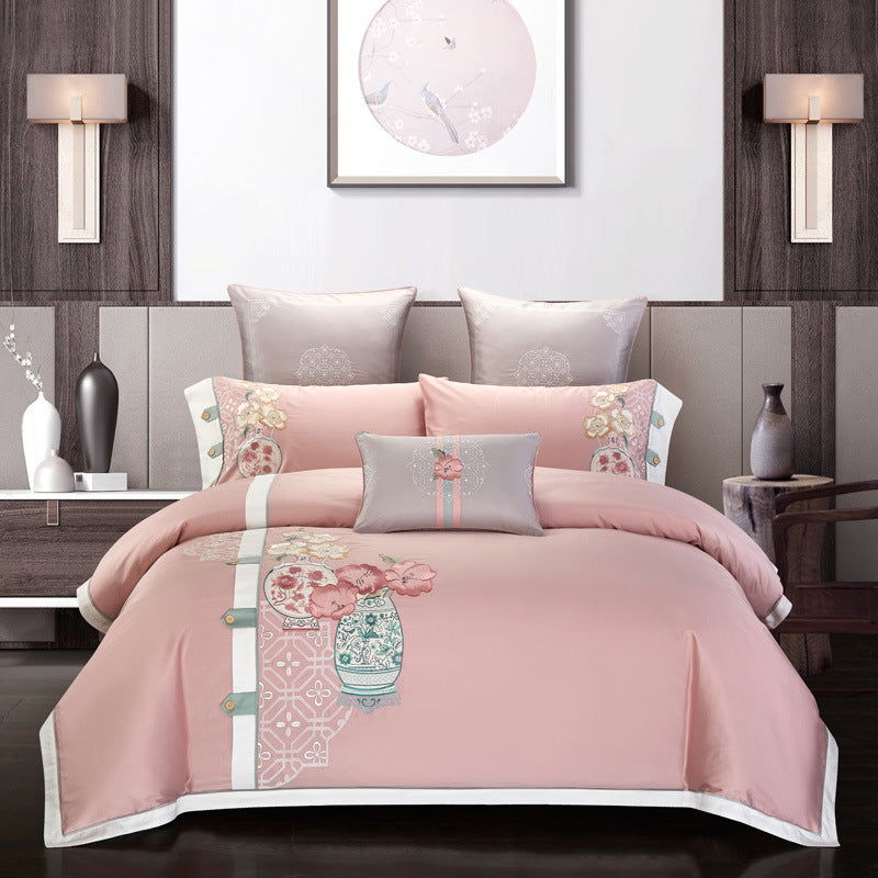 Four-piece cotton embroidery embroidery home textile