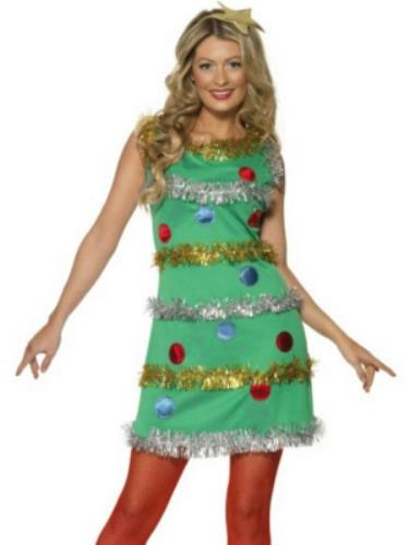Womens Christmas Tree Dress Costume Adult Size Large
