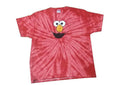 Red Elmo Face Tie Dye Tee Short Sleeve Shirt Medium Unisex Adult