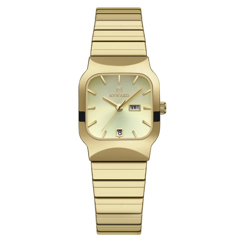 Square Double-point Casual Couple Functional Watch
