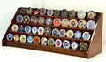 4 Rows 40 Challenge Coin Casino Chip Display Case Rack Holder Stand for Table Shelf Desk Real wood