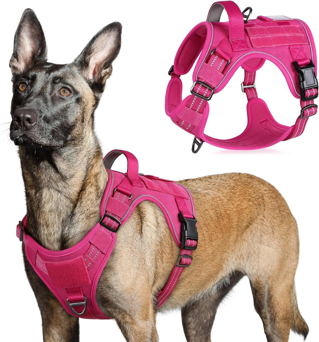 No-Pull Tactical Dog Harness MOLLE Vest for Medium & Large Dogs