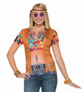 Forum Women's Instant Hippie Lady Sublimation Printed T-shirt Size Medium 8-10