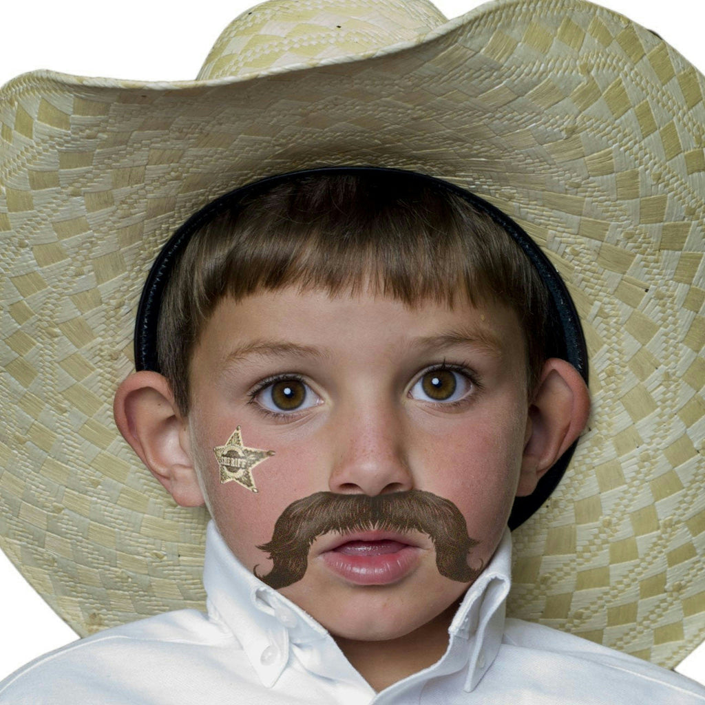 StacheTATS The Outlaw Mustache Temporary Facial Tattoos Assortment