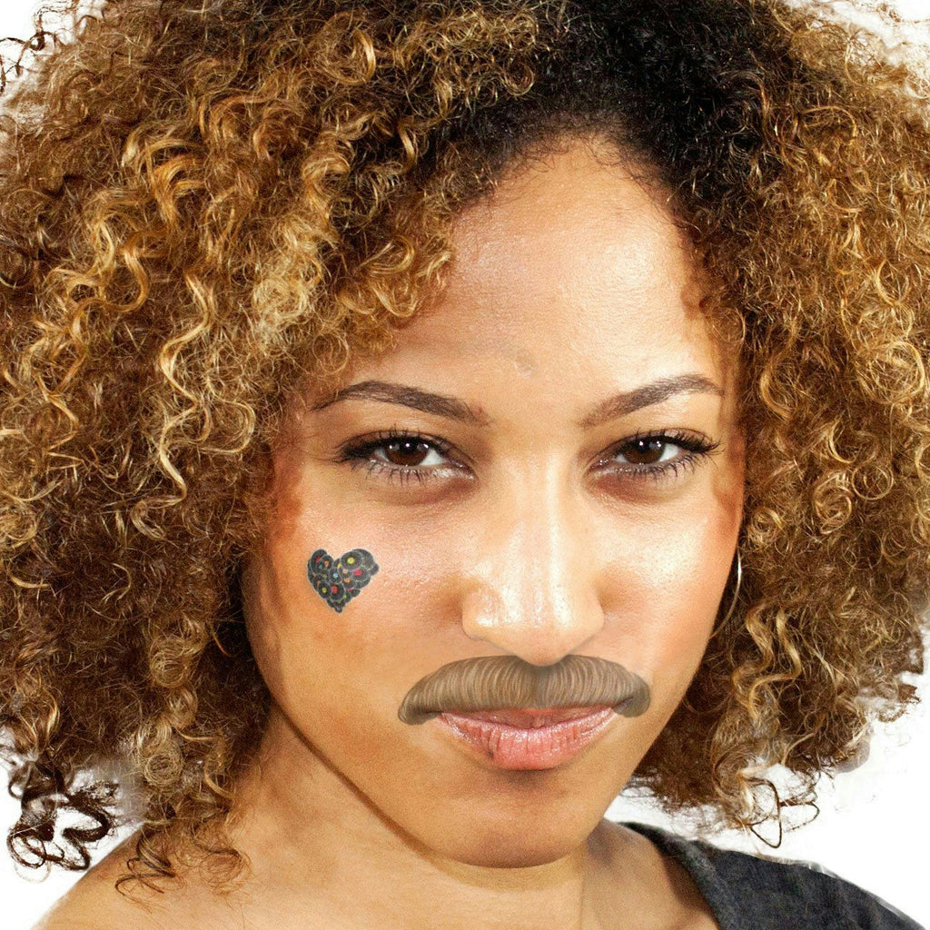StacheTATS The Signature The Disco Mustache Temporary Facial Tattoos Assortment