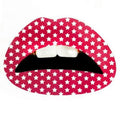 Pink Print with Stars Lips Temporary Tattoo Sticker