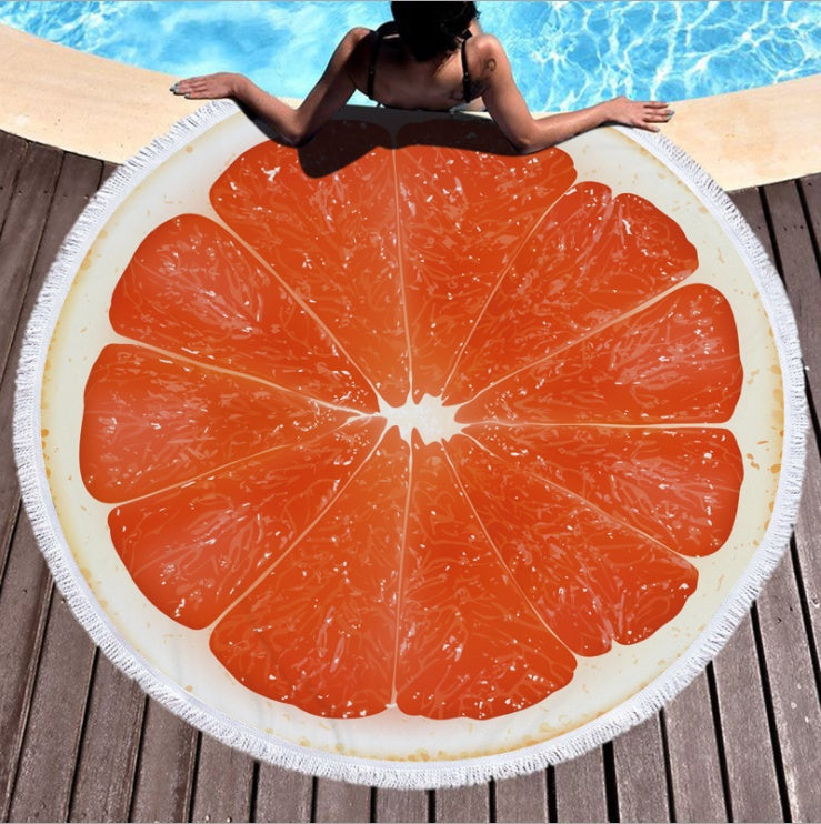 Fruit round beach mat