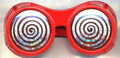 Red X-Ray Hypnotizing Sunglasses with Swirl Lens