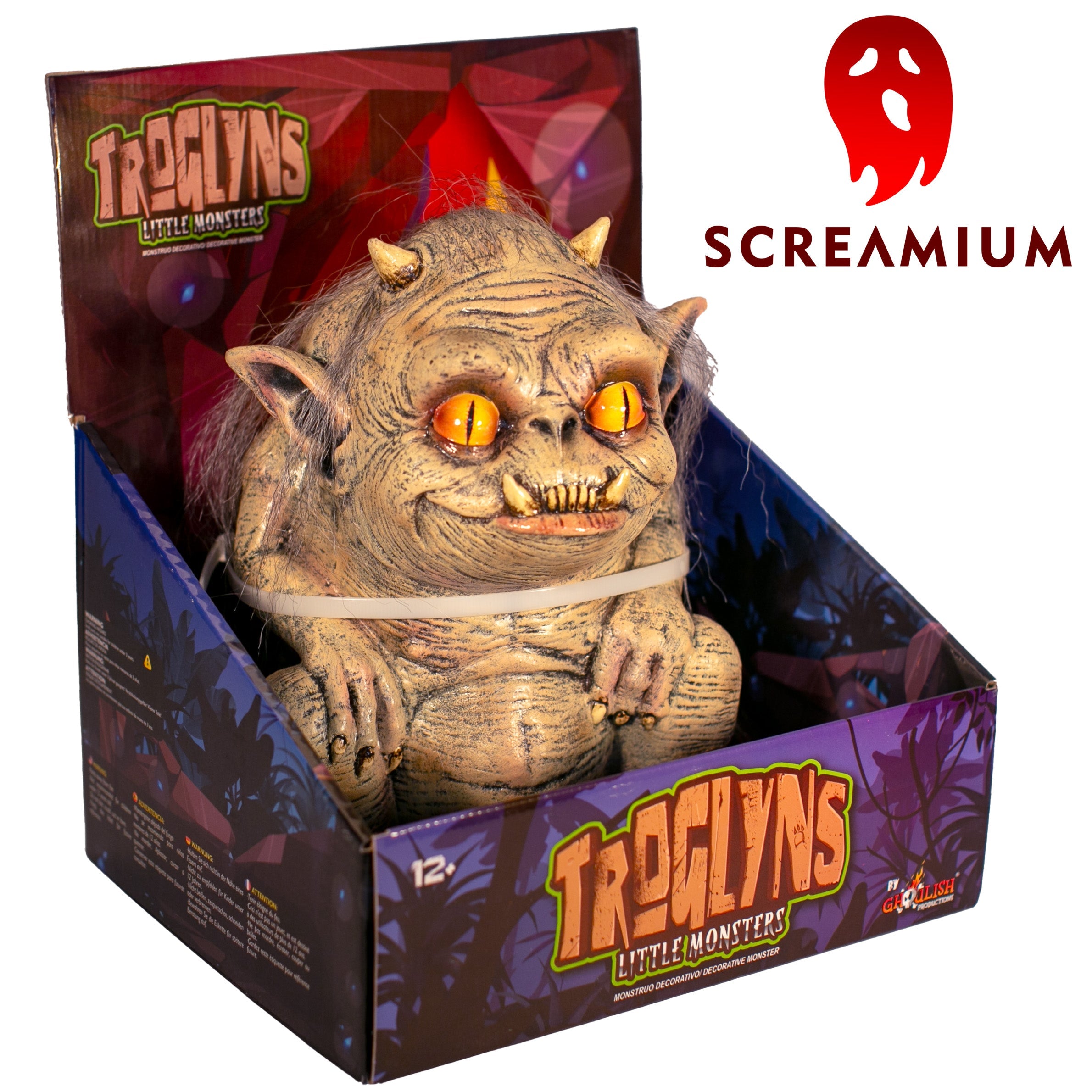 Troglyns RAGAR Prop Scary Gremlin Monster with Stringy Hair Halloween Decoration