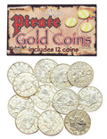 12 Fake Pirate Gold Coins Costume Accessory