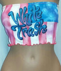Forplay White Trash Flag Airbrush Tube Top Costume Accessory One Size