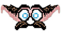 8-Bit Moustache & Eyes Paper Eyeglasses